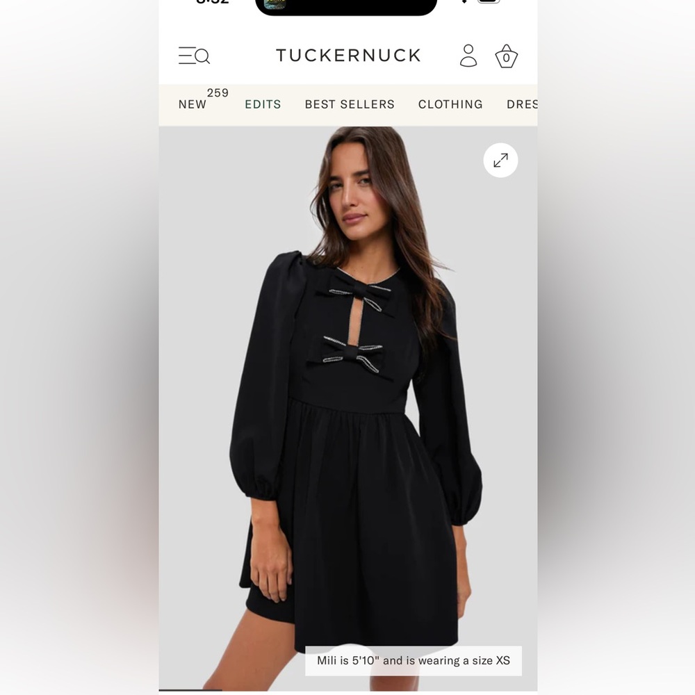 Hyacinth House Embellished Bow Blair Mini Dress